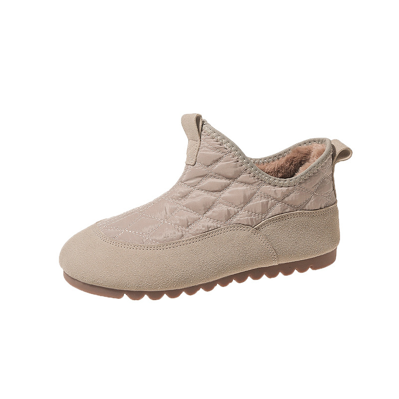 Women's Winter Fashion Short Boots: Fleece-ed Warmth, Vintage Style with Soft Sole 4e5c