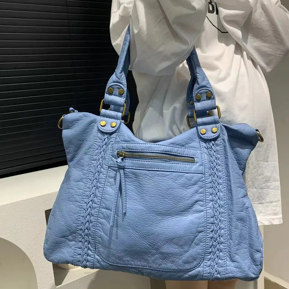 Y2K Spicy Girl One Shoulder Crossbody Bag Vintage Locomotive Bag High Capacity Bag 240926