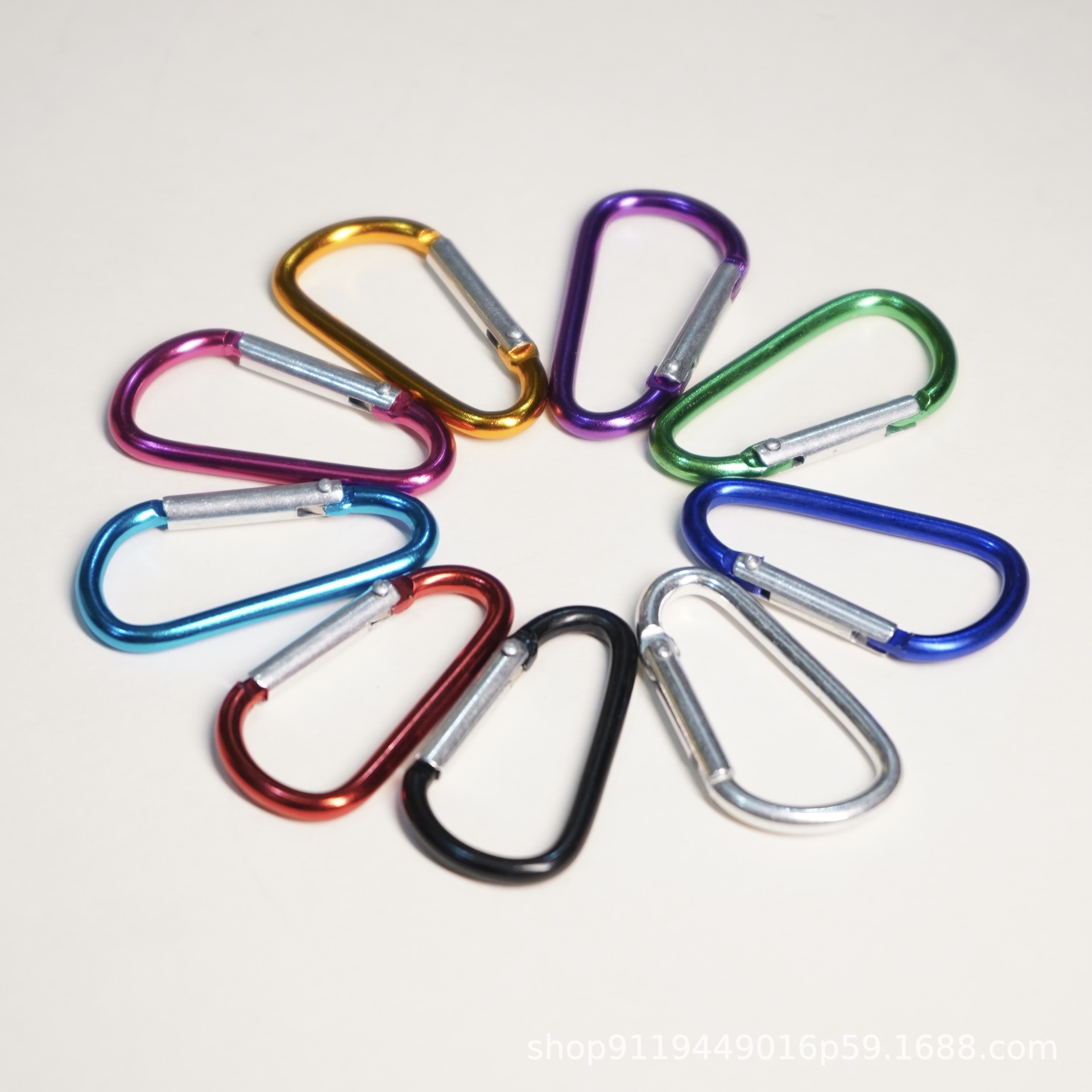 Thickened 6mm D-Type Carabiner Clip for Hiking Backpacks and Outdoor Activities