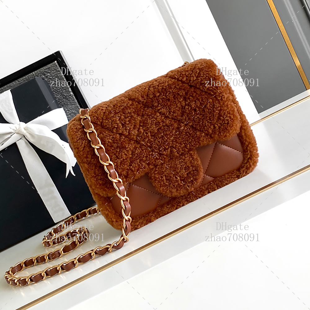 Designer bag Mini Flap bag 18CM Lambskin shoulder bag TOP Quality luxury woman chain bag With box C650