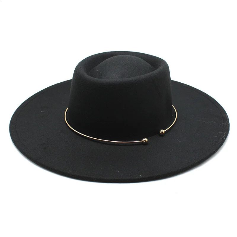 2024 Fedora Hat Men Women Suede Woolen Winter Felt Hats Fashion Black Top Jazz Hat Fedoras Chapeau Sombrero Mujer 240930
