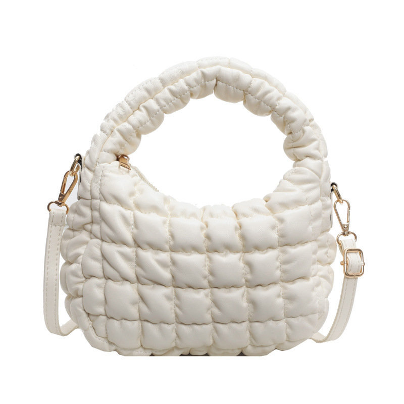 Korean retro casual cloud pleated handbag