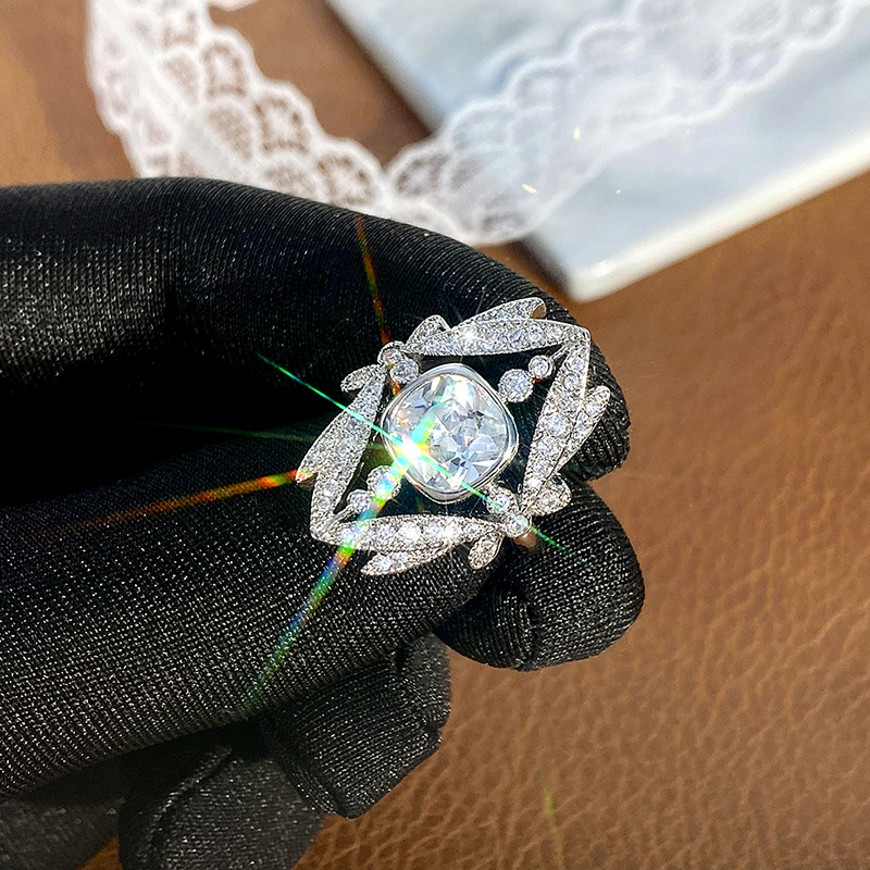 Wedding Rings: 10KT White Gold Fill Women's Vintage Cubic Zirconia Eternity Band