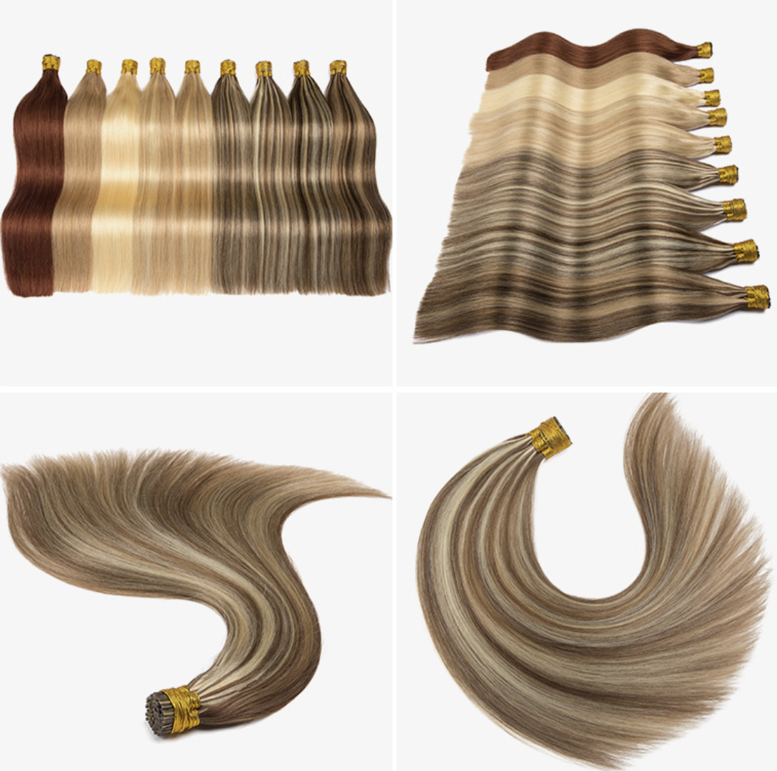 Hot Selling I Tip Human Hair Extensions Fusion Hair Black Brown Blonde Pre-bonded 1g/s 200g/lot 100% Human Hair 12-24Inch Cheap