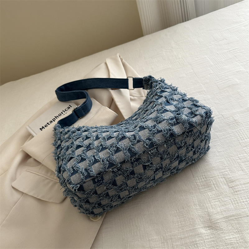 Women Shoulder Bag Fashion Bag Simple Design Large Capacity Commuter Tote Bag Triple Black Blue Free shipping