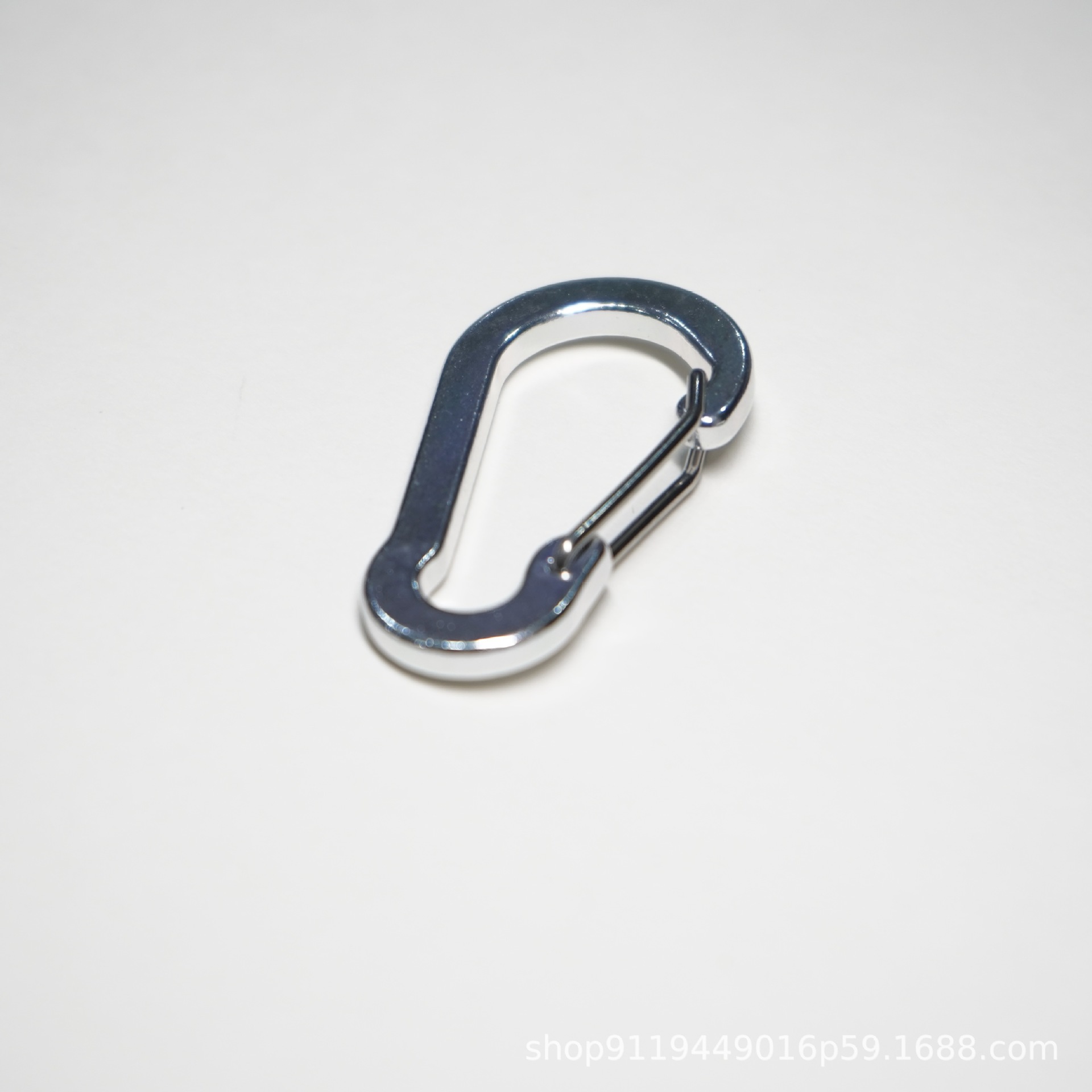 Flat-Shaped Colored Aluminum Alloy Carabiner with Spring Lock for Climbing