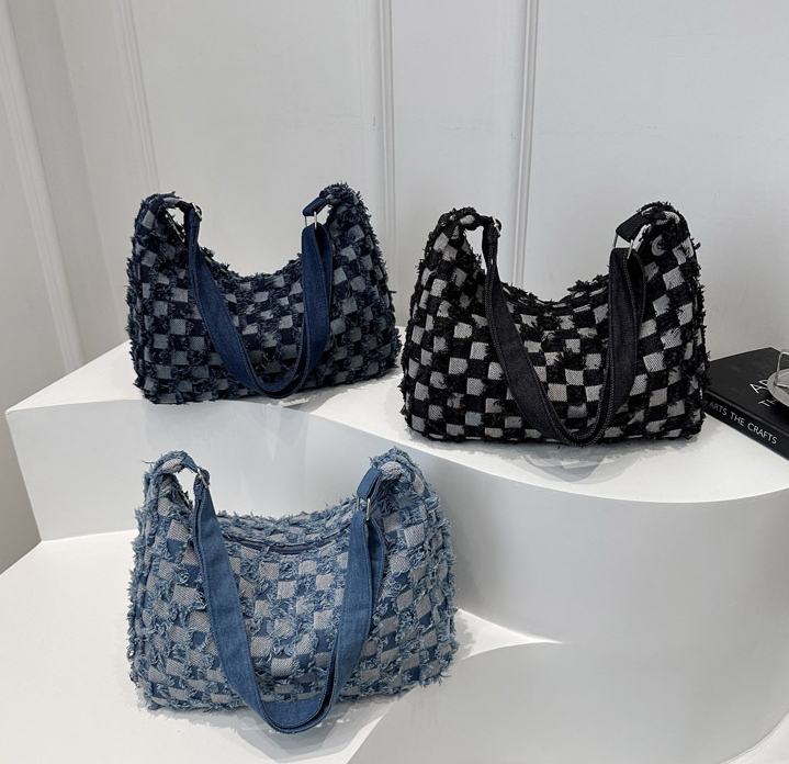 Women Shoulder Bag Fashion Bag Simple Design Large Capacity Commuter Tote Bag Triple Black Blue Free shipping