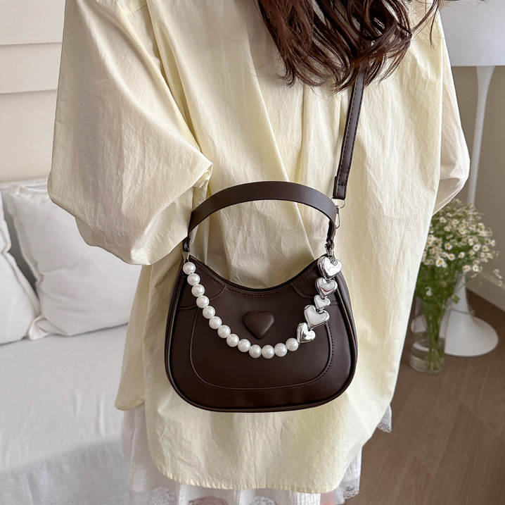 Designer Women Shoulder Fashion Pearl Design Handbag Trendy Armpit Crossbody Bag Multi Colors Free Shipping