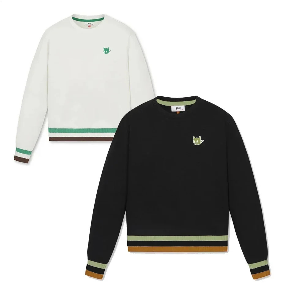 2024 WAACGOLF Knitwear AutumnWinter Mens Golf Wear Outdoor Leisure Round Neck Pullover Sweater 240927