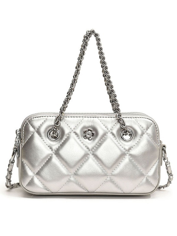 Xiaoxiangfengshan Camellia Fashion Versatile Lingge Cross Shoulder Bag