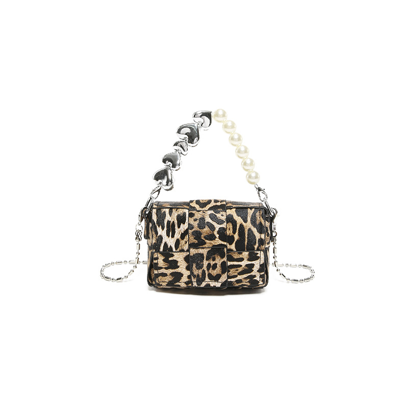 Women's new fashionable leopard print versatile mini small square bag