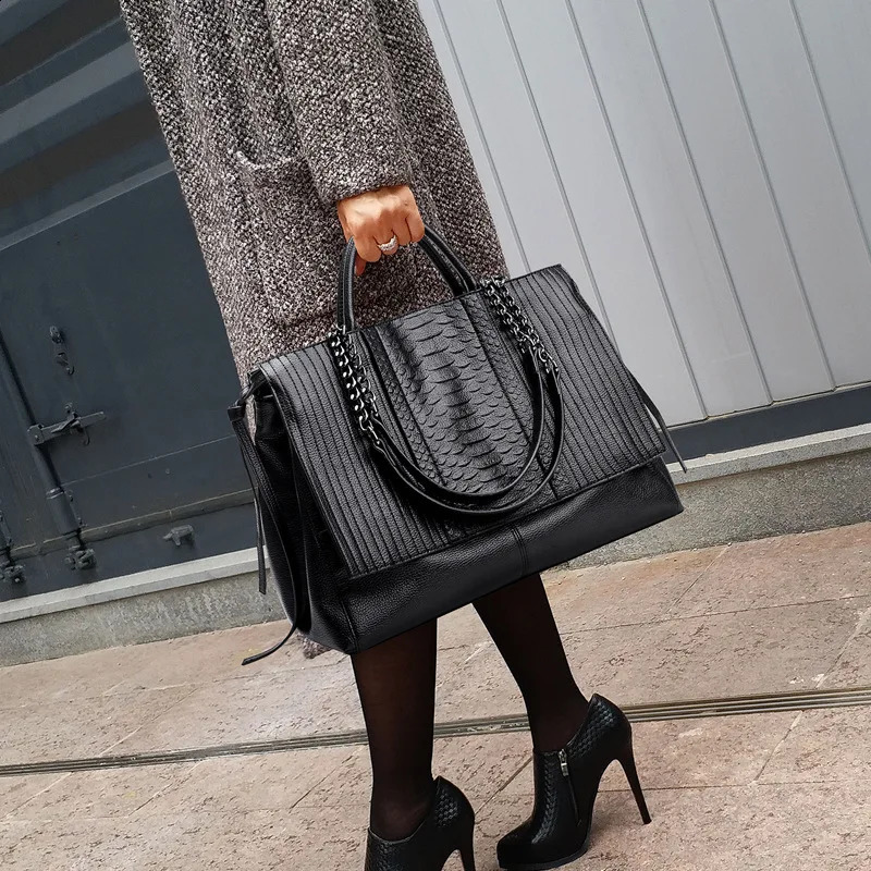 large capacity fashionable womens bag shoulder handbag office briefcase laptop shoulder messenger ww 241008