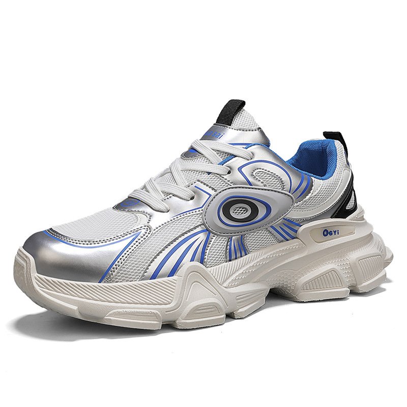Autumn new men's low cut thick soled versatile casual sports shoes