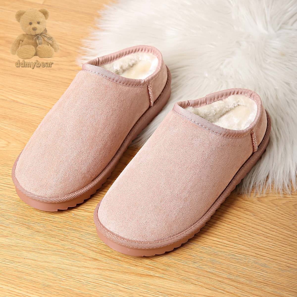 Ddmybear Warm Autumn Winter. Indoor Cotton Can Be Worn Outdoors For Comfort. Soft And Plush Slippers Are Convenient To Step On Chinese Brand Shoes F10