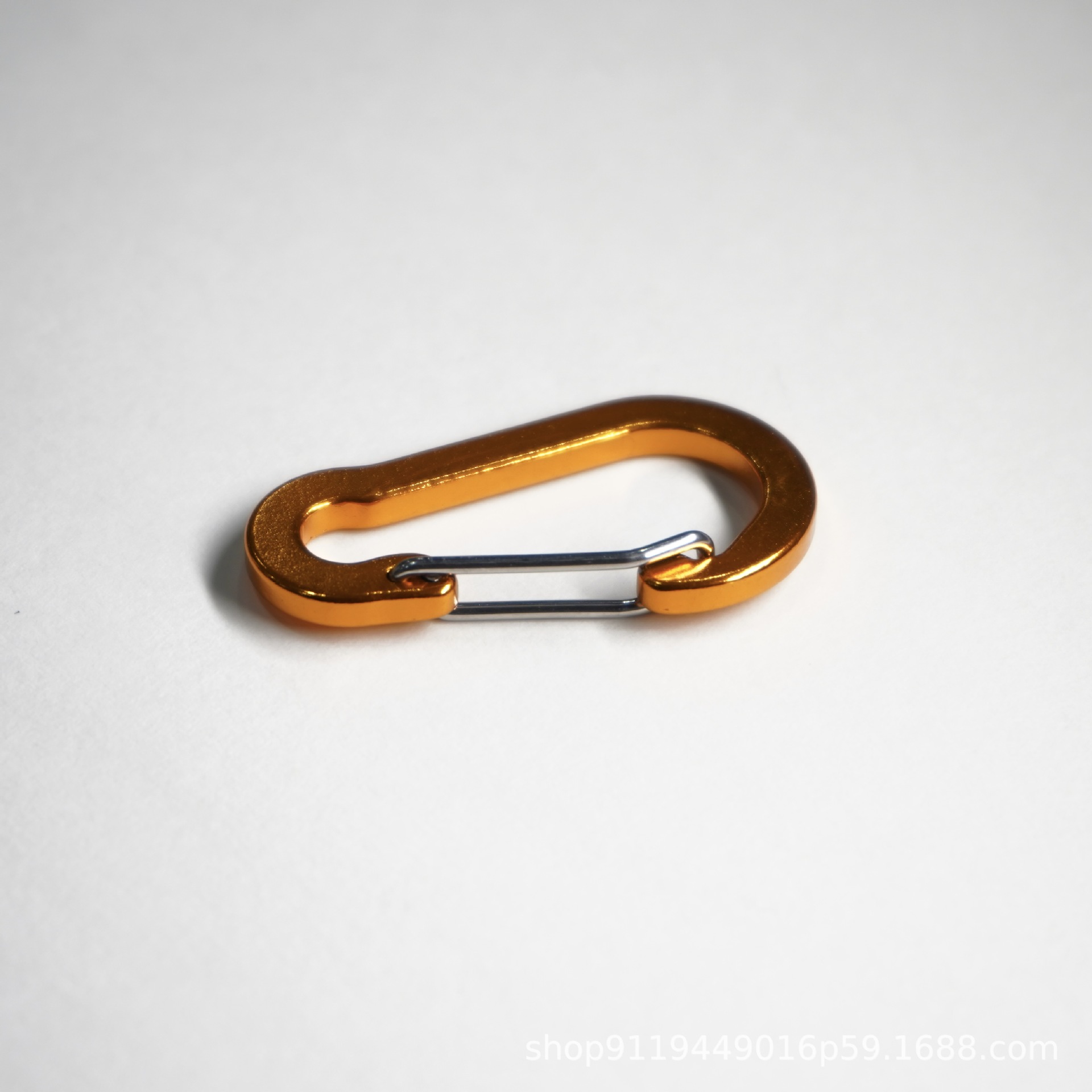 Flat-Shaped Colored Aluminum Alloy Carabiner with Spring Lock for Climbing
