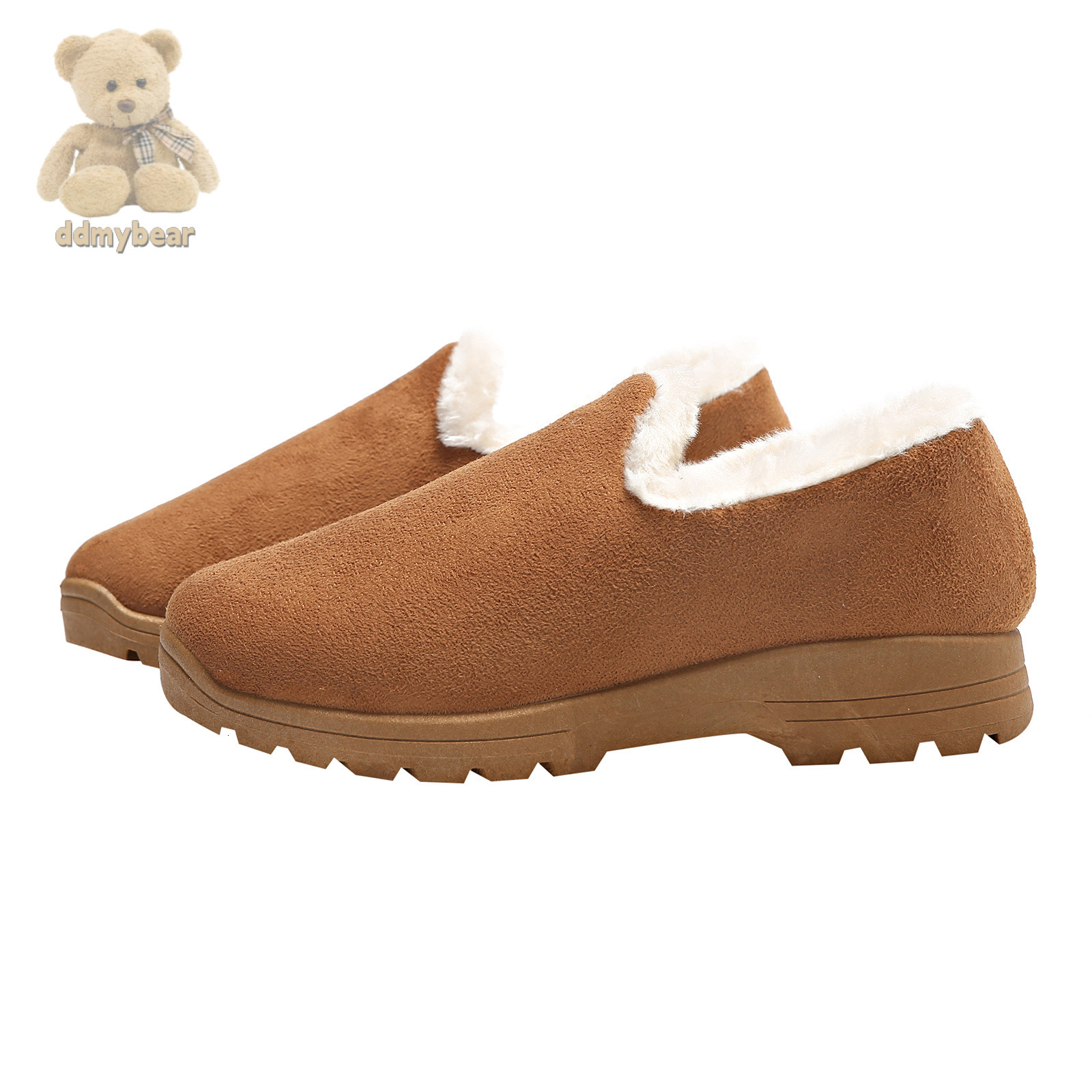 Ddmybear Fashionable Hairy Soled Height Increasing Snow Boots Women With Thick Fleece Winter Protection Women Cotton Shoes Warmth Chinese Brand Shoes 