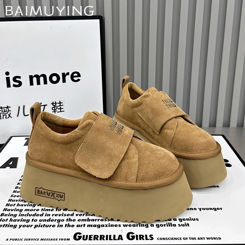 Platform Suefe Women Loafers Shoes High Heels Casual Winter Running Sport 2024 Trend Cozy Mujer atillas