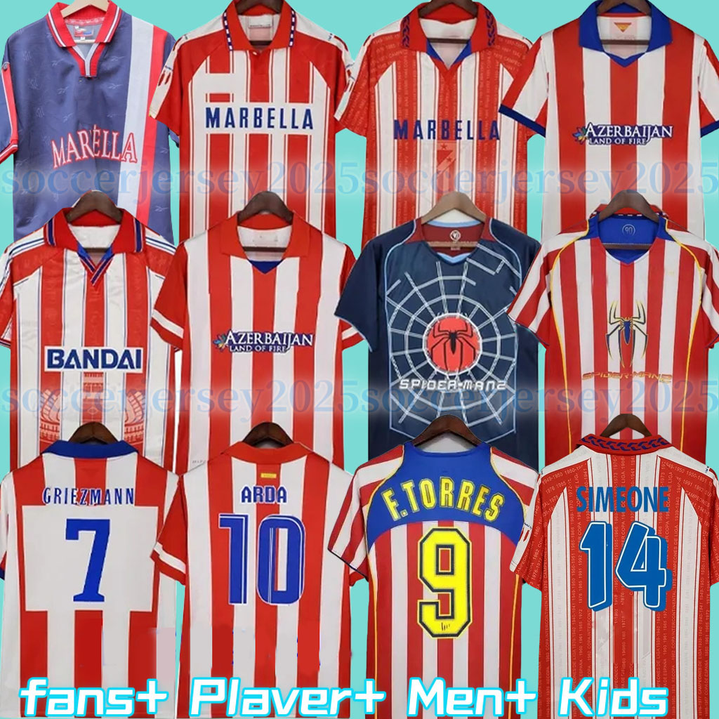 Retro 2004 2005 2013 2014 Atletico Madrids soccer jerseys kun Aguero Griezmann MAXI F.TORRES 04 05 10 11 13 14 15 94 95 96 97 Gabi Forlan SIMAO vintage classic 666