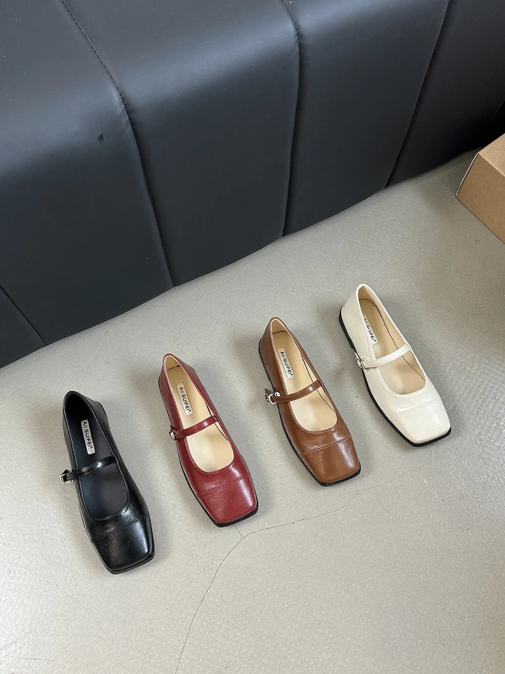 2025 new Square Toe Women Loafers Fashion Low Heeled Black Red Brown Beige Autumn Spring Dress Shoes Woman Pumps Size 35-39 240924