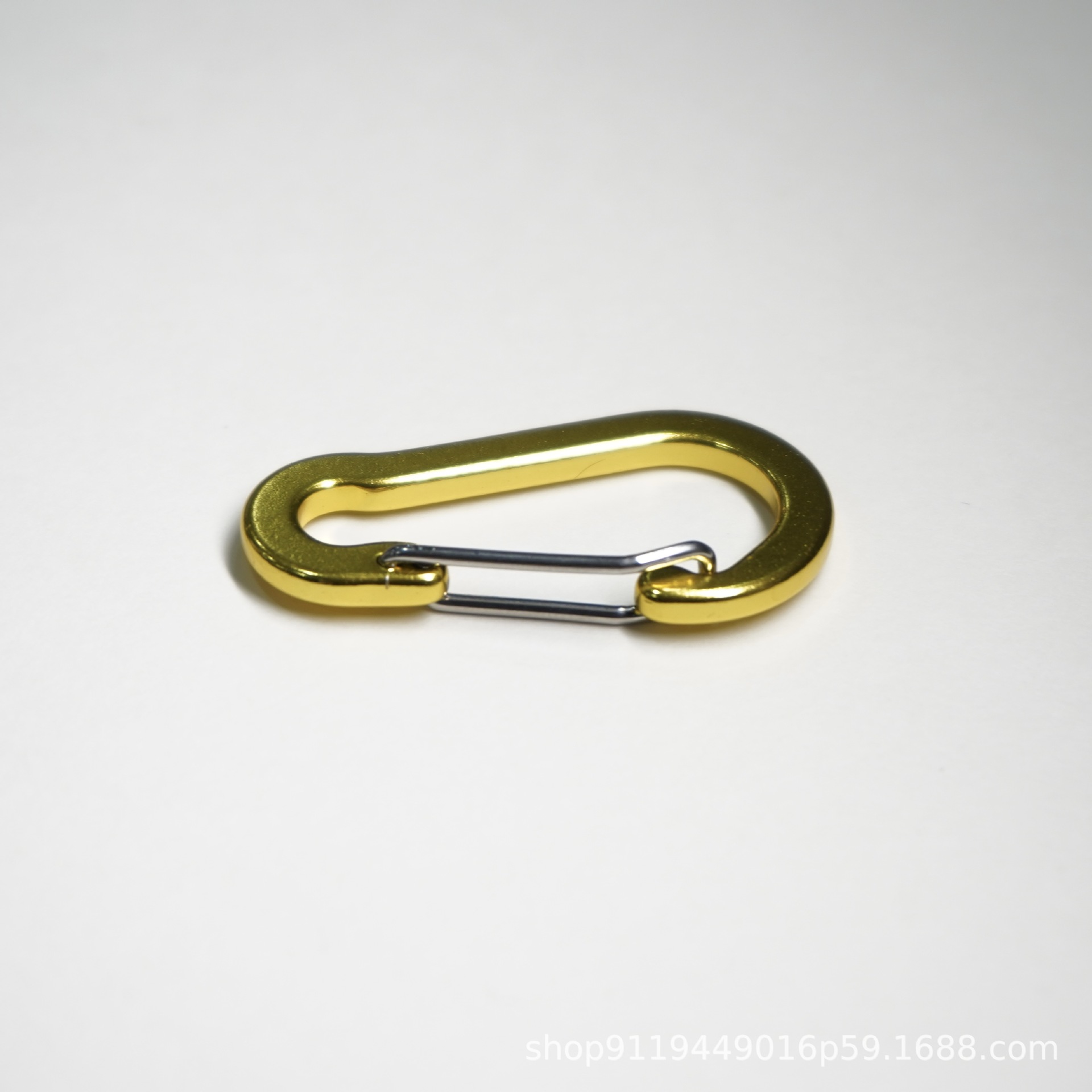 Flat-Shaped Colored Aluminum Alloy Carabiner with Spring Lock for Climbing