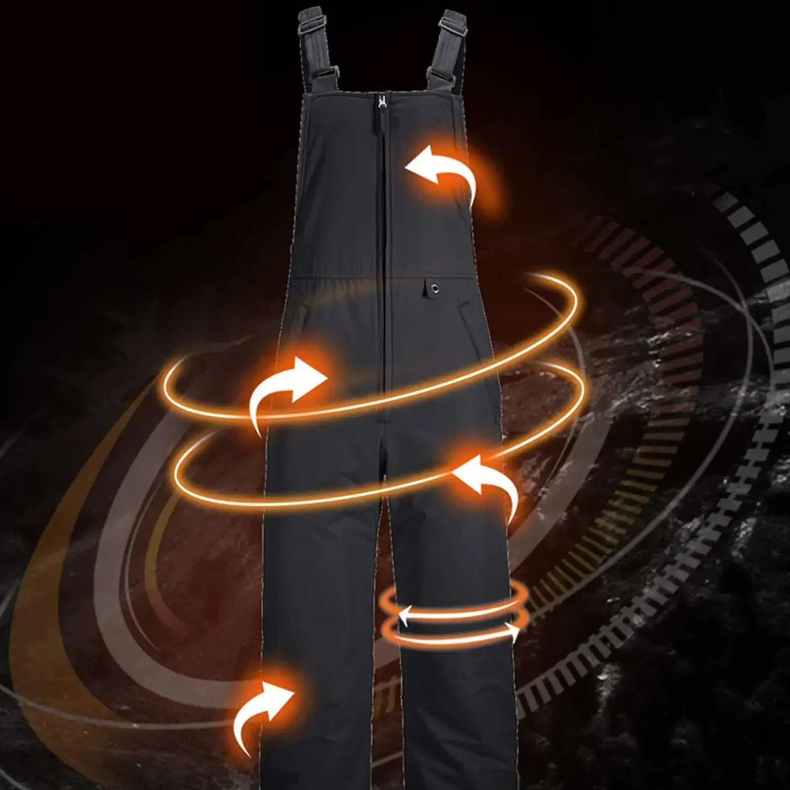 Insulated Ski Pants Overalls Ripstop Warm Insulated Snowboard Overalls Comfortable Snow Bibs Ski Pants For Men And Black 240930
