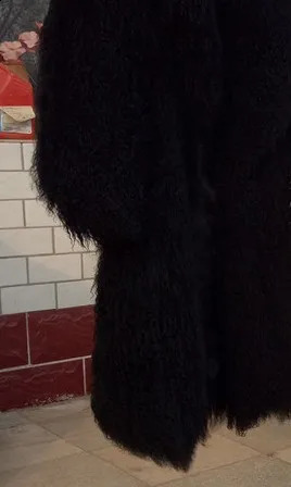 Women's Sheepskin Leather Coat, Custom Plus Size, Warm Winter Jacket