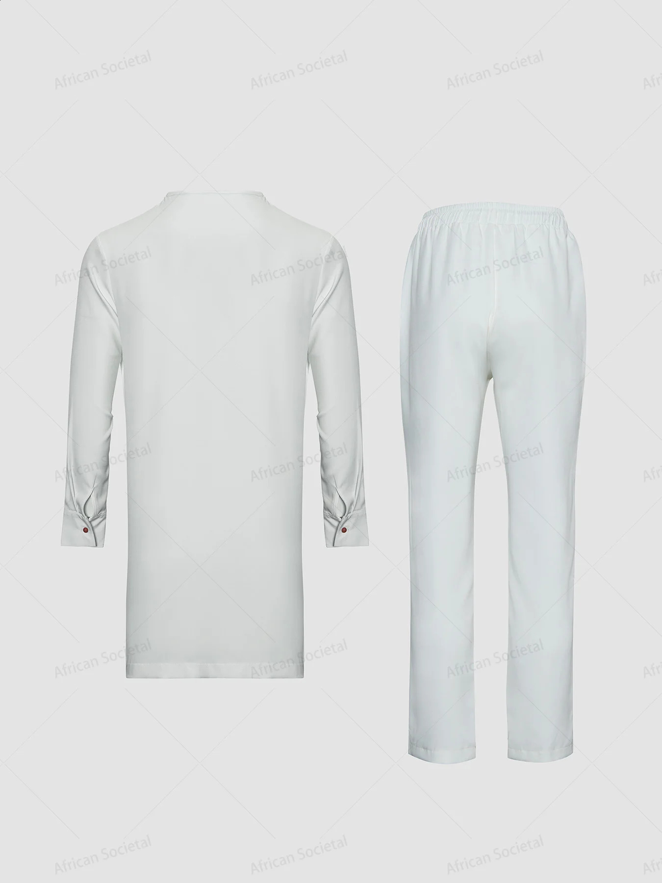 Kaftan Nigeria White Mens Southern African Traditional Clothing Large Size Elegant Long Sleeve Vacation Clothing 240927