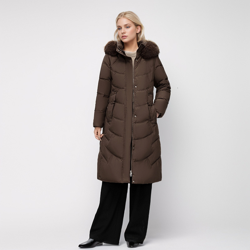 puffer jacket New Winter Womens Mid to Long Down Cotton Jacket Womens Thick Oversized Outer Loose Warm Jacket