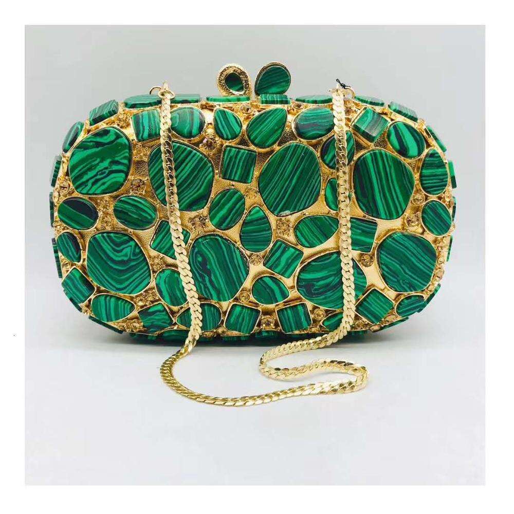 Green Rhie Clutch Crystal Purse Women Handbag Evening Bag Party Handbags Fashion Dia Dinner Banquet Clutches Bags Gift