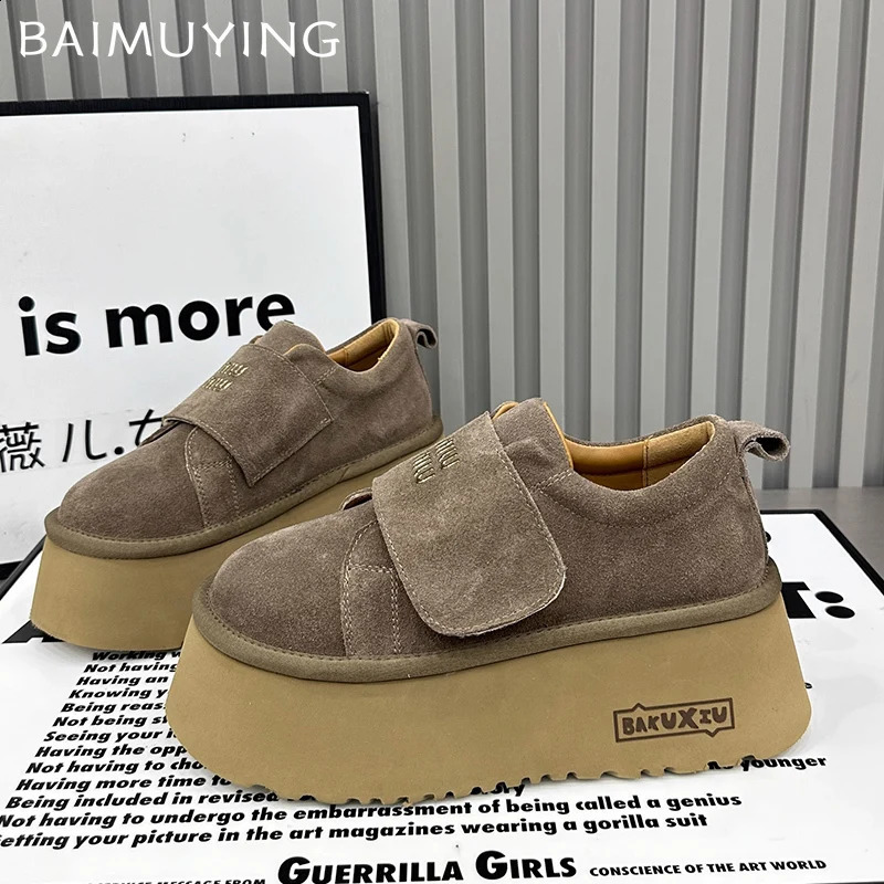 Platform Suefe Women Loafers Shoes High Heels Casual Winter Running Sport 2024 Trend Cozy Mujer atillas