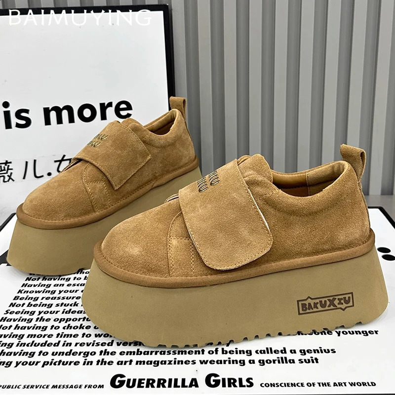 Platform Suefe Women Loafers Shoes High Heels Casual Winter Running Sport 2024 Trend Cozy Mujer atillas