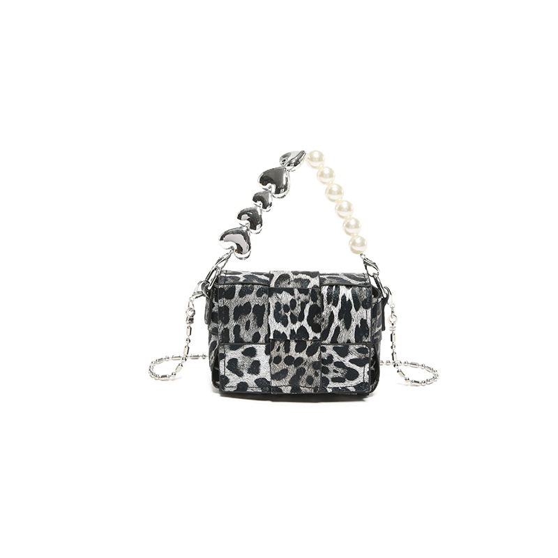 Women's new fashionable leopard print versatile mini small square bag
