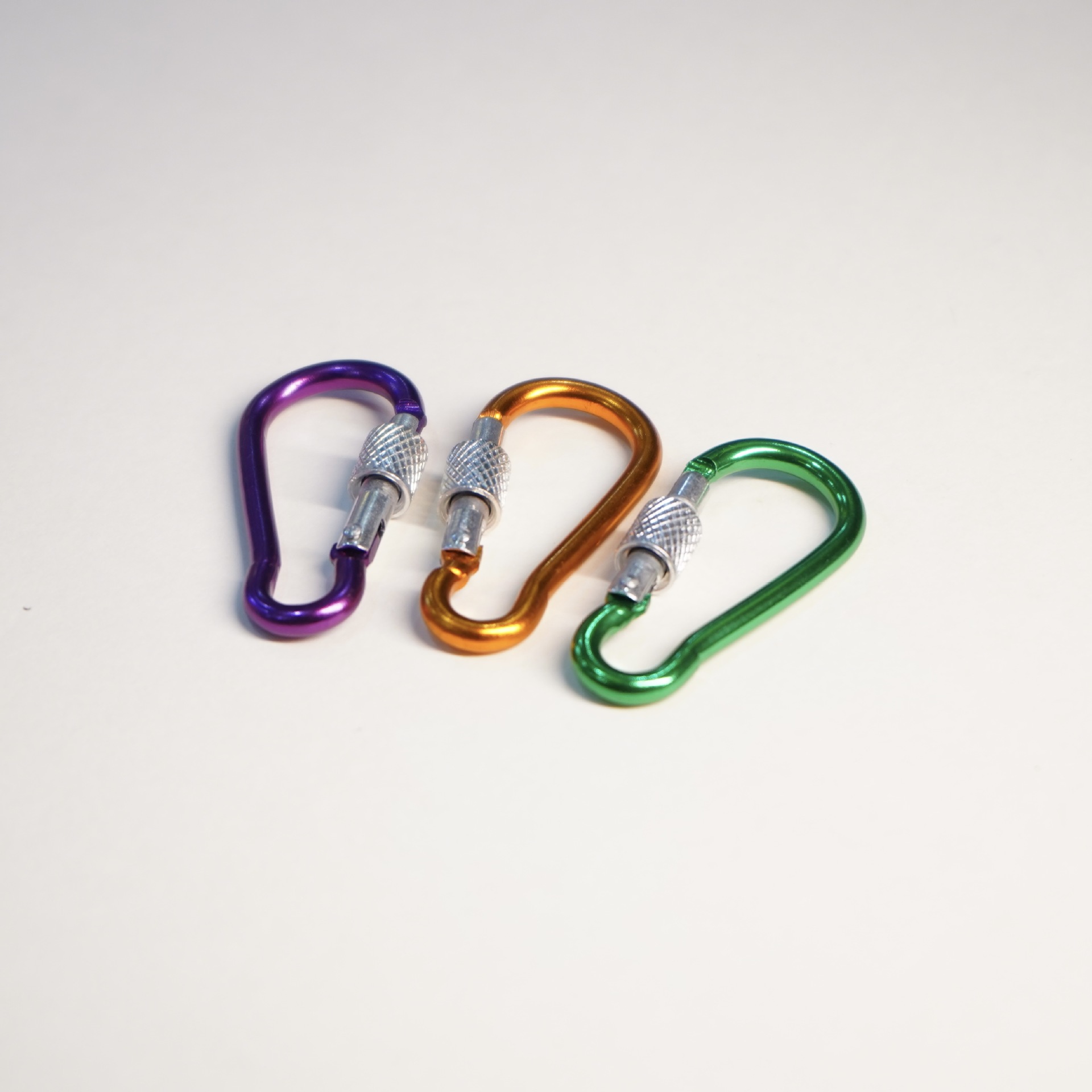 Carabiner Keyring Keychain Hook#6 Model Lockable Aluminum Carabiner with Hexagon Shape by Manufacturer
