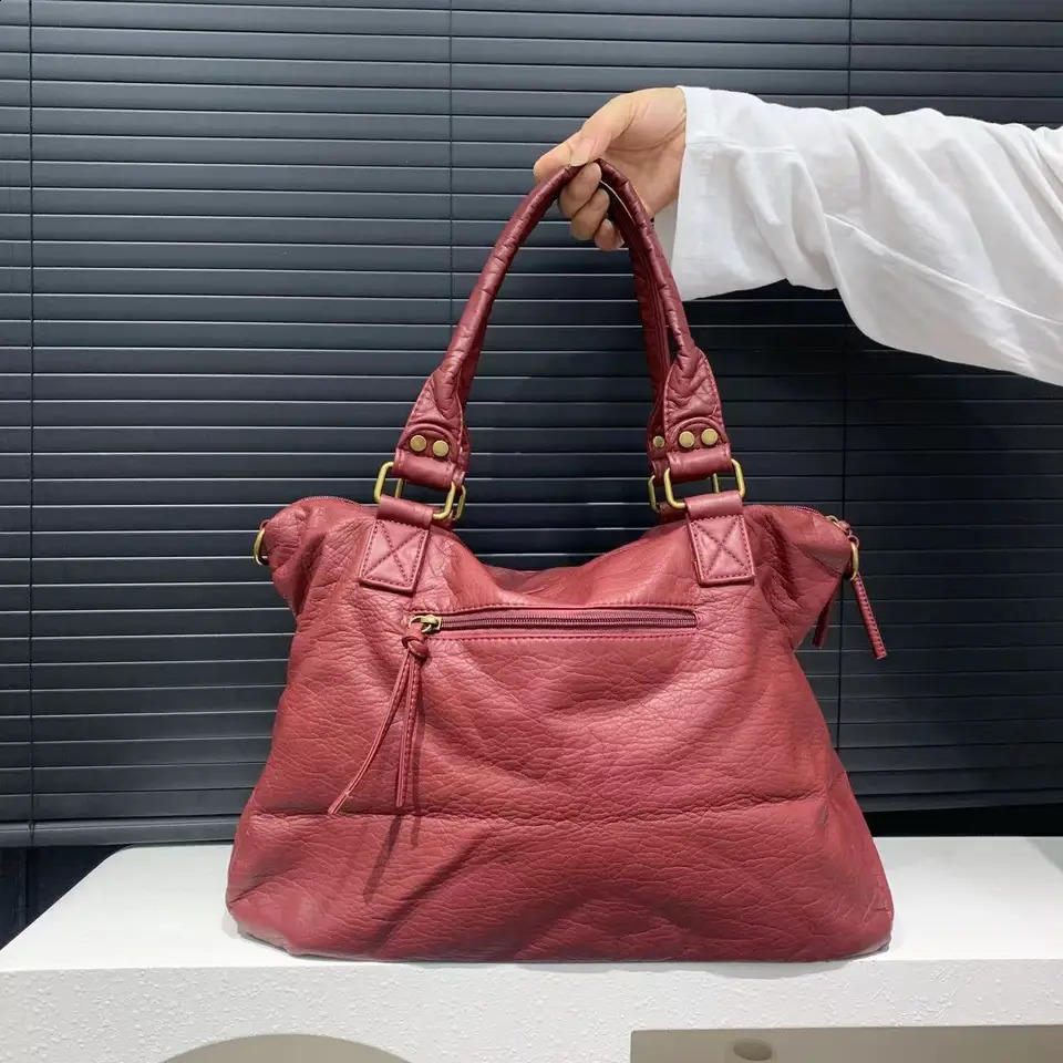 Y2K Spicy Girl One Shoulder Crossbody Bag Vintage Locomotive Bag High Capacity Bag 240926