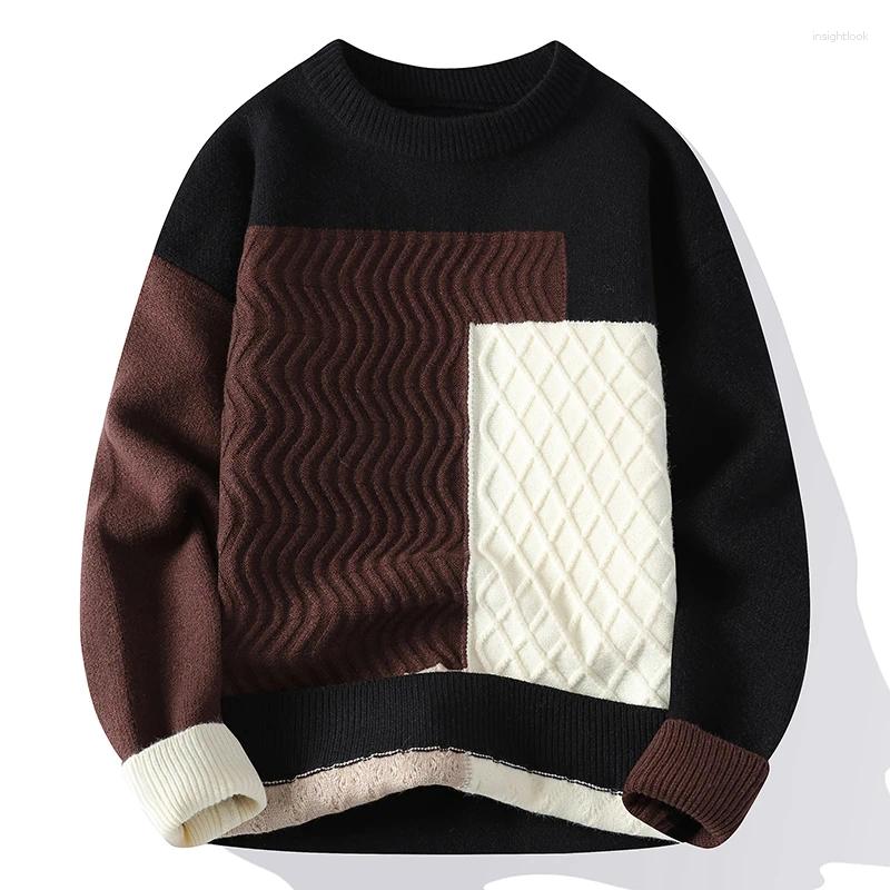 Mens Sweaters Pull Homme 2024 Fall Winter High End Cashmere Sweater Men Clothing Thick Warm Mens Christmas Jumper Korean S251110