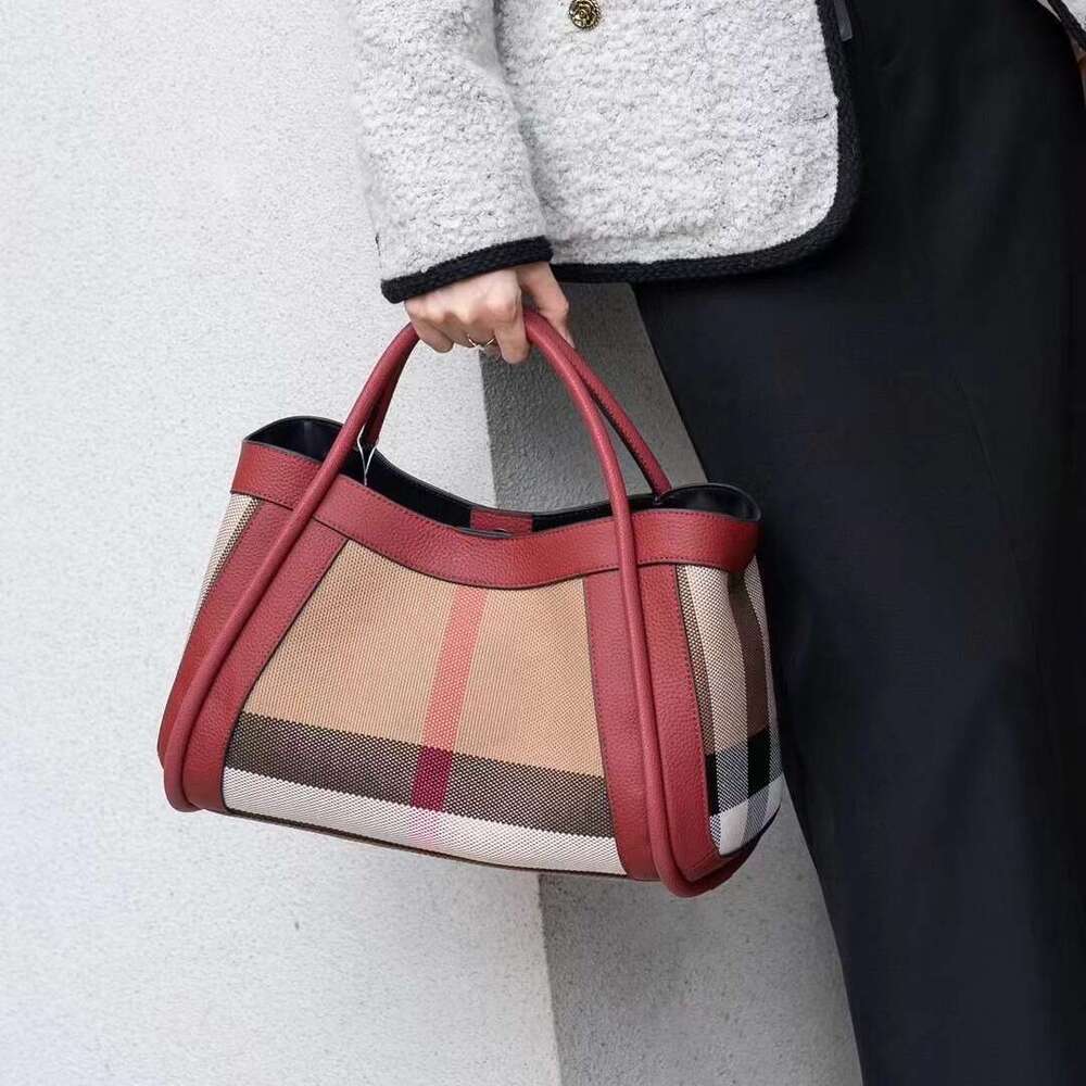 Handbags: Stylish Plaid Canvas Shoulder Bag hot Women - Autumn/Winter Fashion, Lightweight for Daily Use