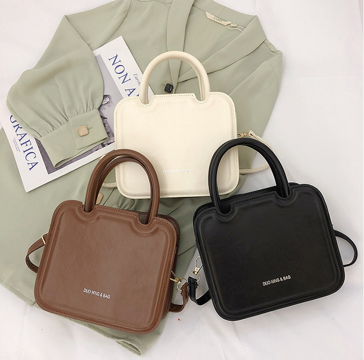Women Shoulder Fashion 3 Versatile Crossbody Solid Color Square Handbag Toe Bag Triple Black Beige Brown Free shipping