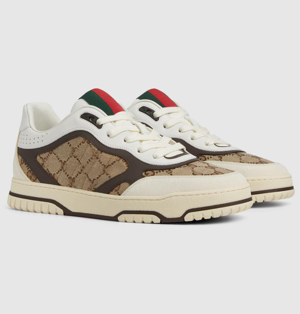 Famous Brand Men Re-Web Casual Shoes Heritage Stripes Calfskin Leather Trainers Party Dress Technical Mesh Comfort Man Skateboard Walking EU38-46