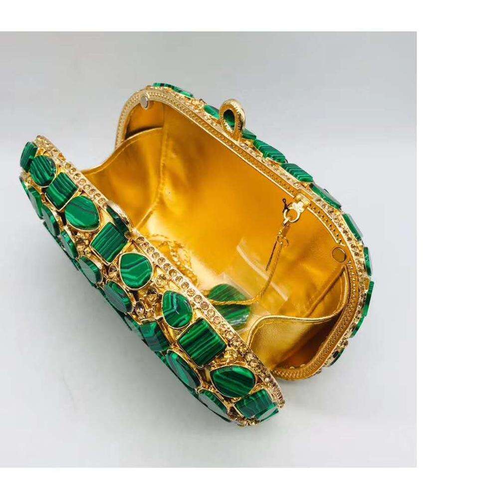 Green Rhie Clutch Crystal Purse Women Handbag Evening Bag Party Handbags Fashion Dia Dinner Banquet Clutches Bags Gift