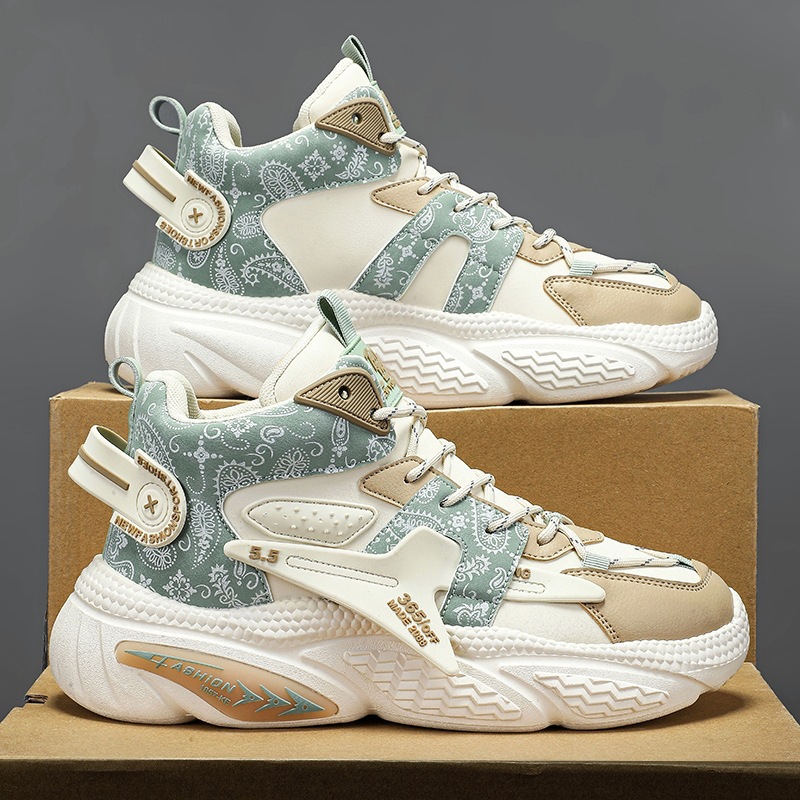 High top men's versatile casual sports running height increasing board shoes