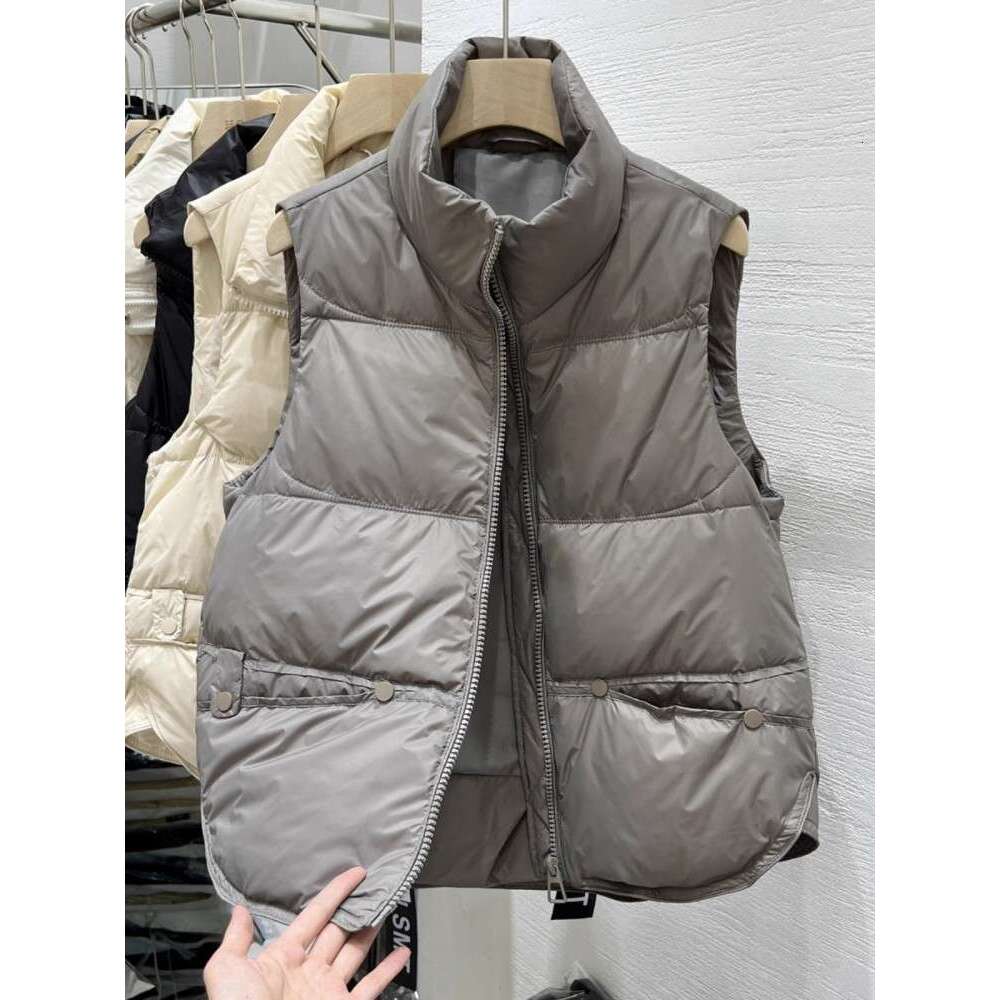 Down Cotton Jacket For Women In Autumn Winter, New Stand Up Collar Design, Versatile And Stylish Vest