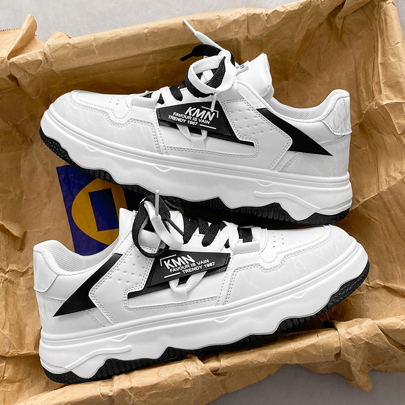 Men's 2024 new Hong Kong style thick soled casual sports versatile board shoes