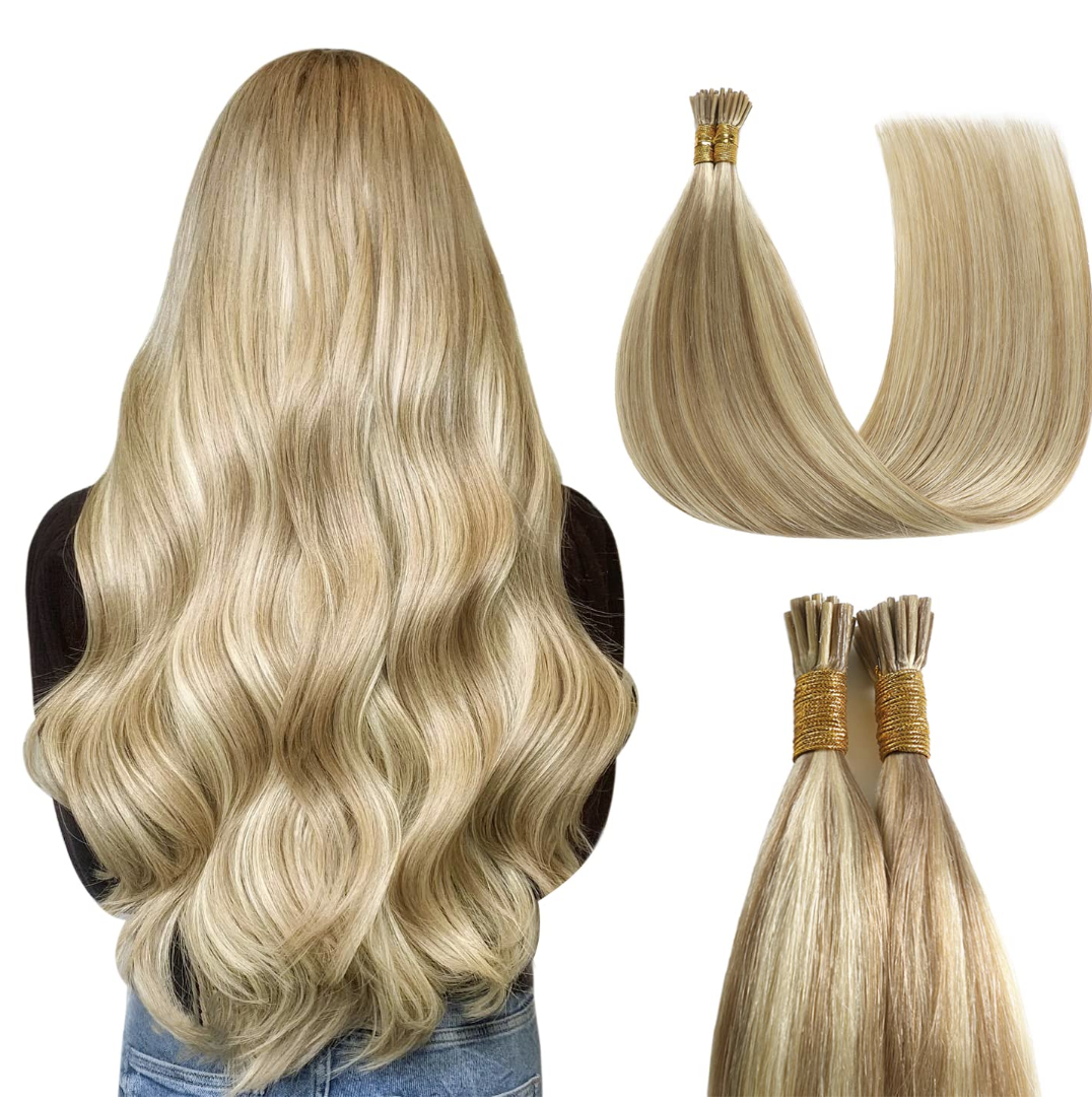 Hot Selling I Tip Human Hair Extensions Fusion Hair Black Brown Blonde Pre-bonded 1g/s 200g/lot 100% Human Hair 12-24Inch Cheap