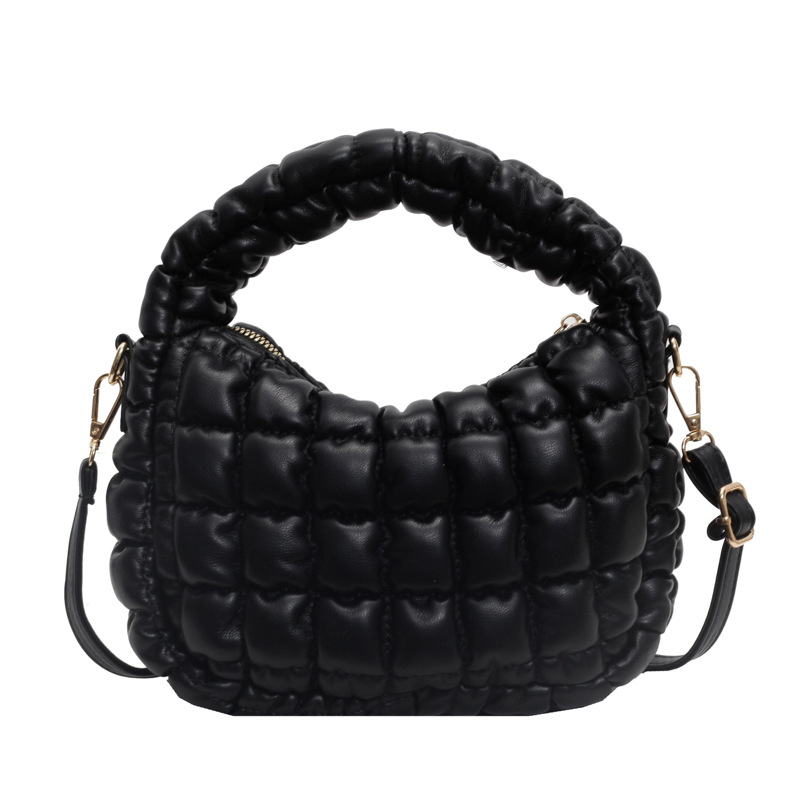 Korean retro casual cloud pleated handbag