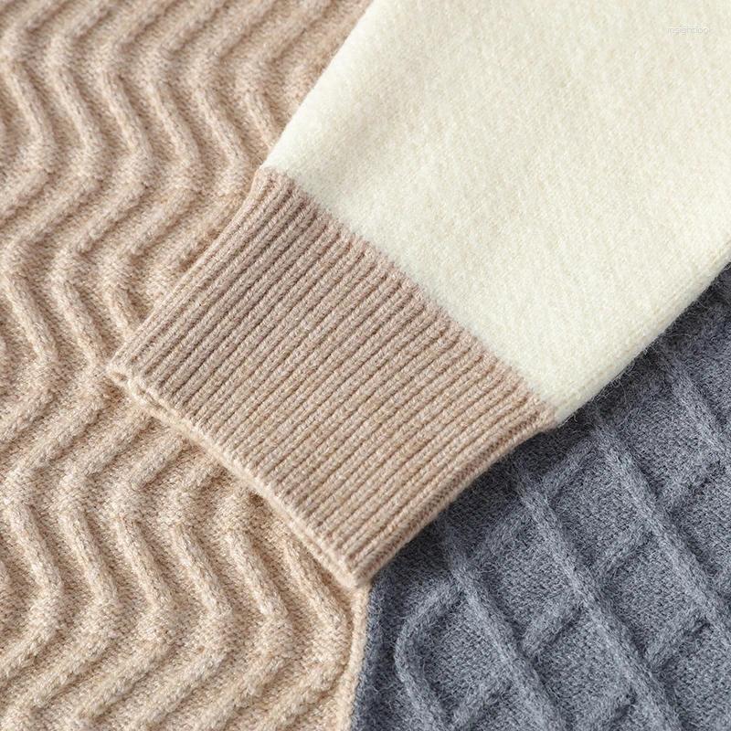 Mens Sweaters Pull Homme 2024 Fall Winter High End Cashmere Sweater Men Clothing Thick Warm Mens Christmas Jumper Korean S251110