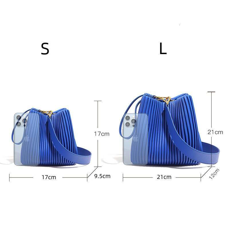 UKF Ruched Bucket Bags For Women Women's Handbags Fashion Casual Shoulder Crossbody Drawstring Design Flap Tote Bag