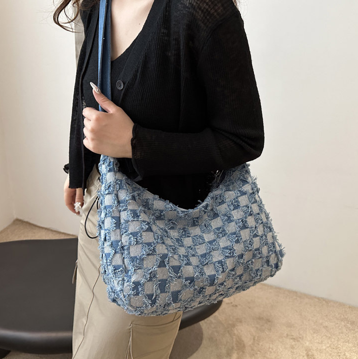 Women Shoulder Bag Fashion Bag Simple Design Large Capacity Commuter Tote Bag Triple Black Blue Free shipping