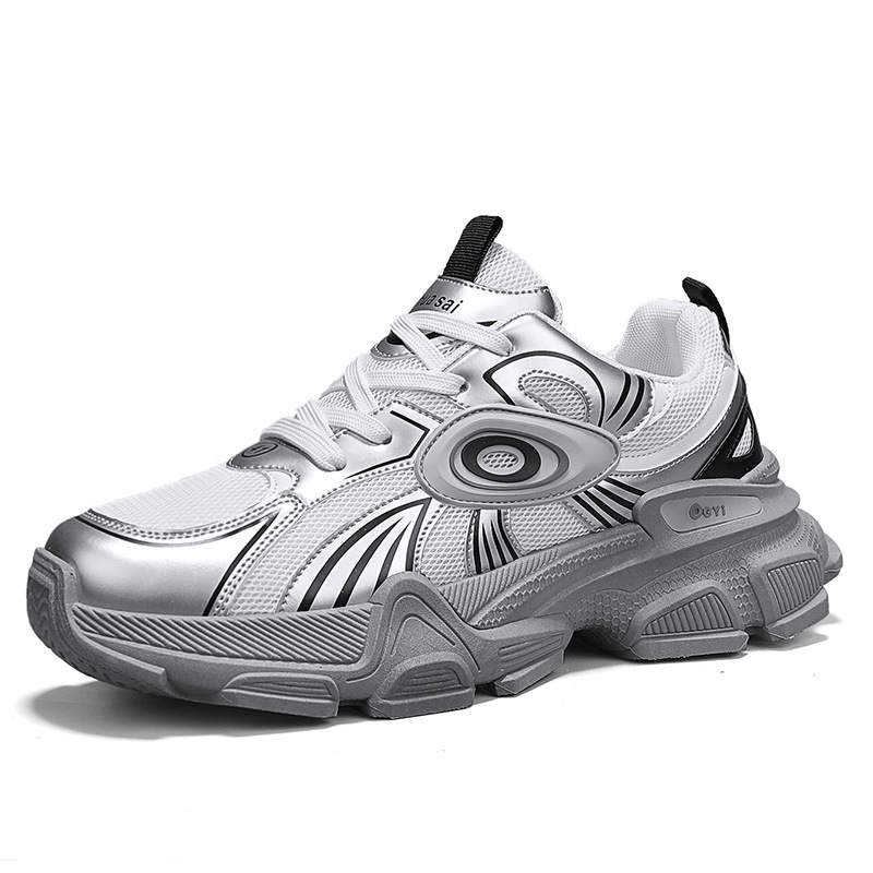 Autumn new men's low cut thick soled versatile casual sports shoes