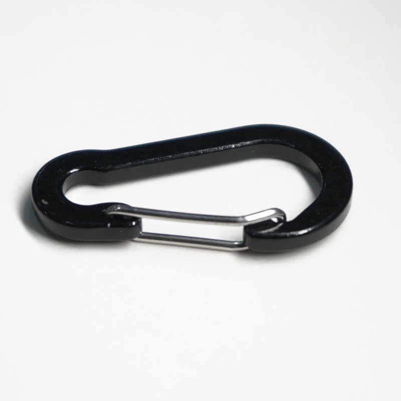 Flat-Shaped Colored Aluminum Alloy Carabiner with Spring Lock for Climbing