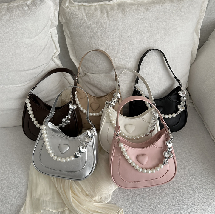Designer Women Shoulder Fashion Pearl Design Handbag Trendy Armpit Crossbody Bag Multi Colors Free Shipping